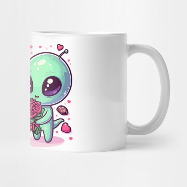 Cosmic Love: Aliens Sharing Earthly Affection by WEARWORLD